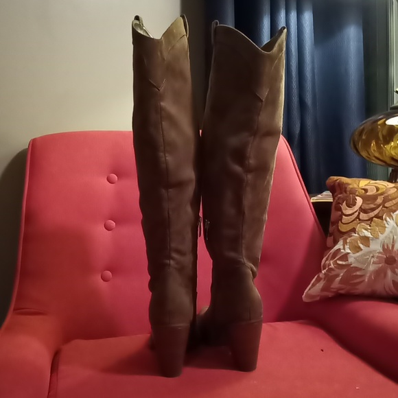 Nine West Shoes New Nine West Kliva2 Kliva 2 Suede Womens Boots Cowboy Flair Medium Natural